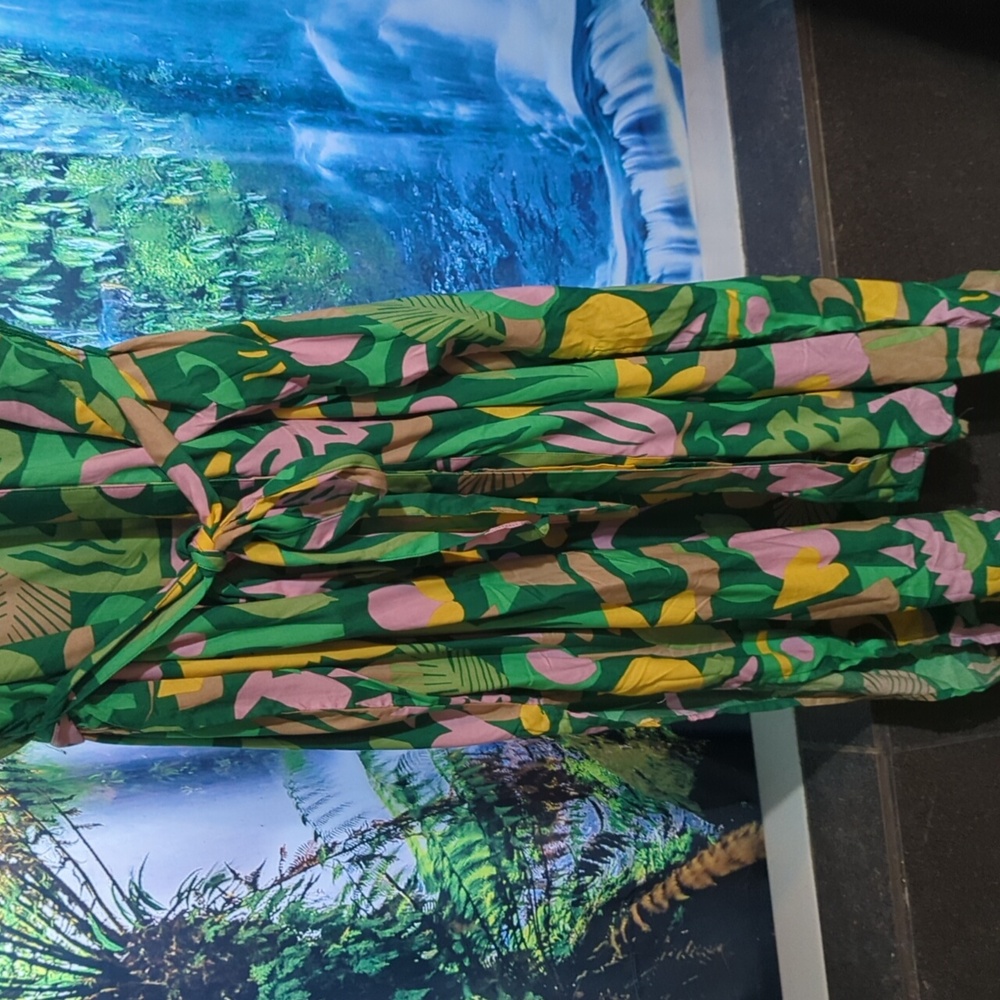 Monkl Jungle Tropical Caftan Vacation Dress New M/L Large - Picture 2 of 6